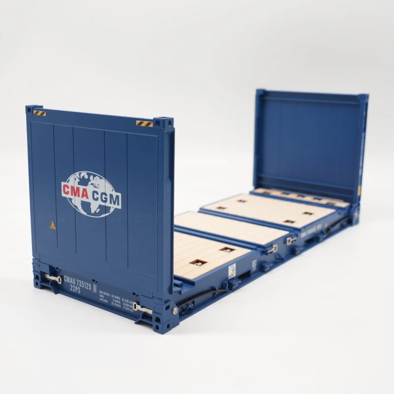 【LAC】O.A.S Container Model Factory Customized Scale1:20 Plastic Crafts Shipping Boxes CMA CGM Flat Rack Container Model