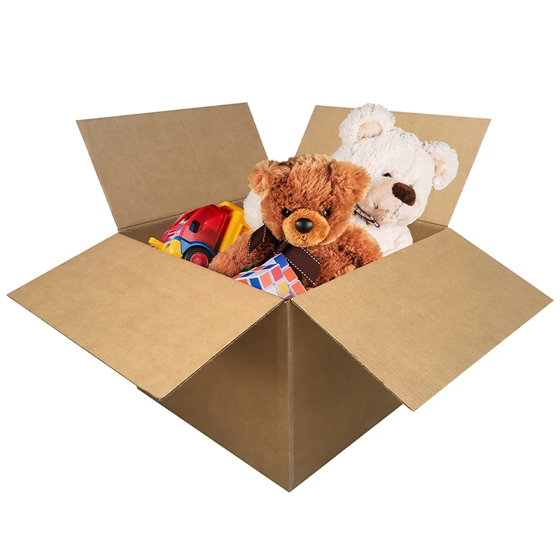 Custom Recyclable Strong Cardboard Carton Box Corrugated Cartons Mailing Moving Plush Toys Shipping Boxes