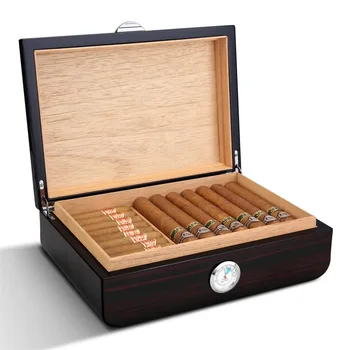 CIGARLOONG Large Capacity Case cigarros Storage Piano Lacquer Cedar wood Cigar Cabinet Humidor China Box Travel