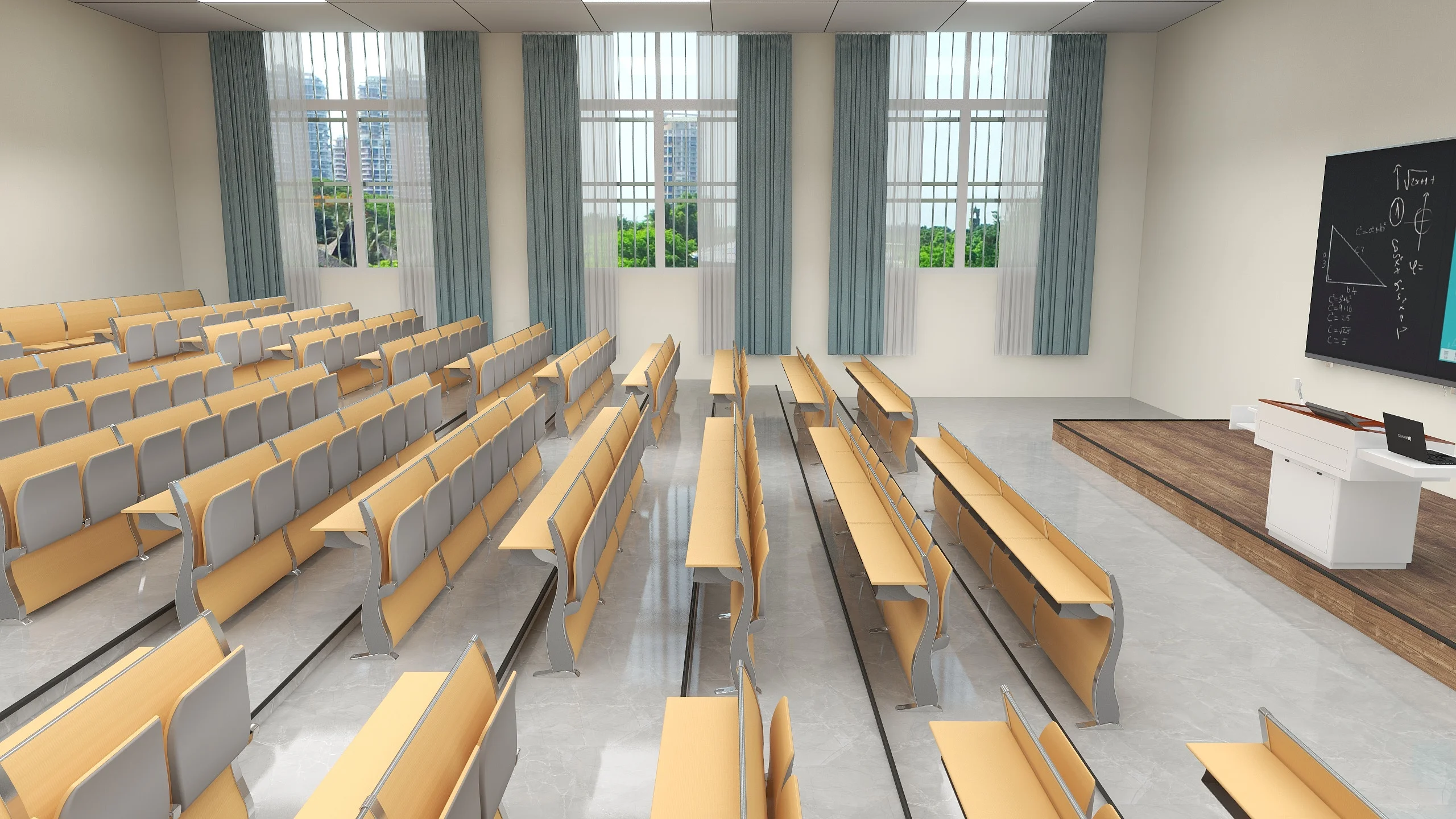 Lecture Hall School Student Desk Chair School Chair Wooden Popular School  Furniture Classroom Table Chair