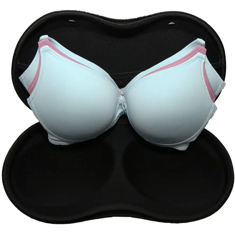 Promotional Made Portable Underwear Organizer Zipper Hard Travel EVA Bra Case