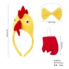 Three-dimensional yellow rooster 3-piece set