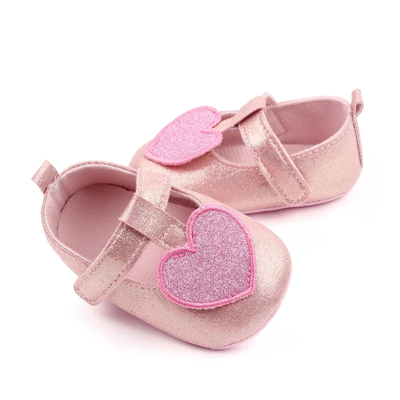 Wholesale Heart Design Bling Baby Girl Shoes Summer Girl Shoes supplier