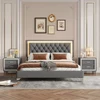 Gray + Velvet + 3 Piece Set