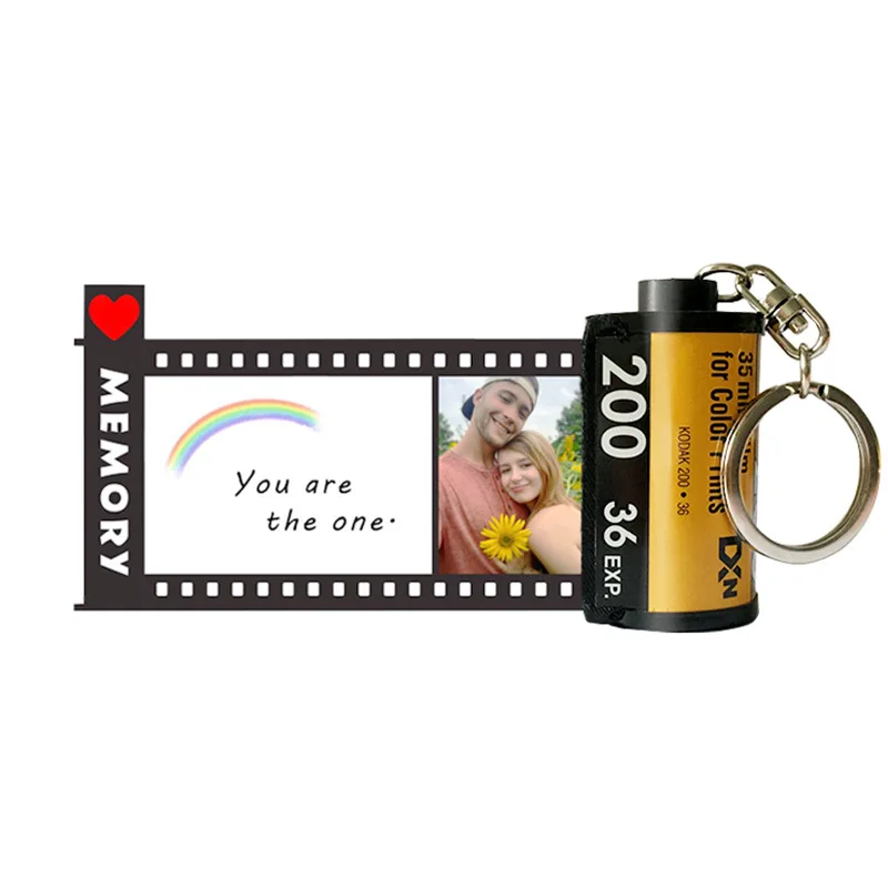 Memory Personal Film Roll Keyring Custom PVC Mini Digital Photo