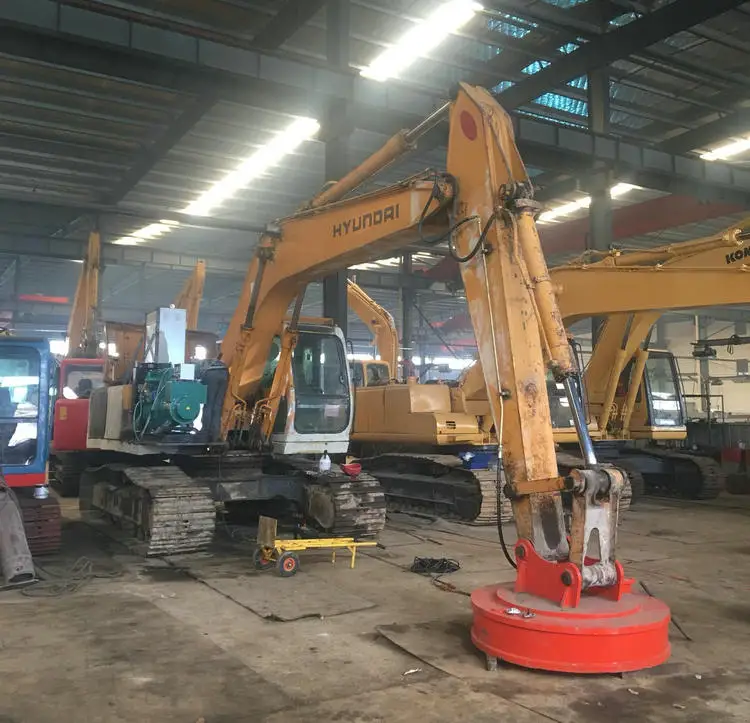Steel Scrap Handling Excavator Magnet Round Lifting Electromagnet