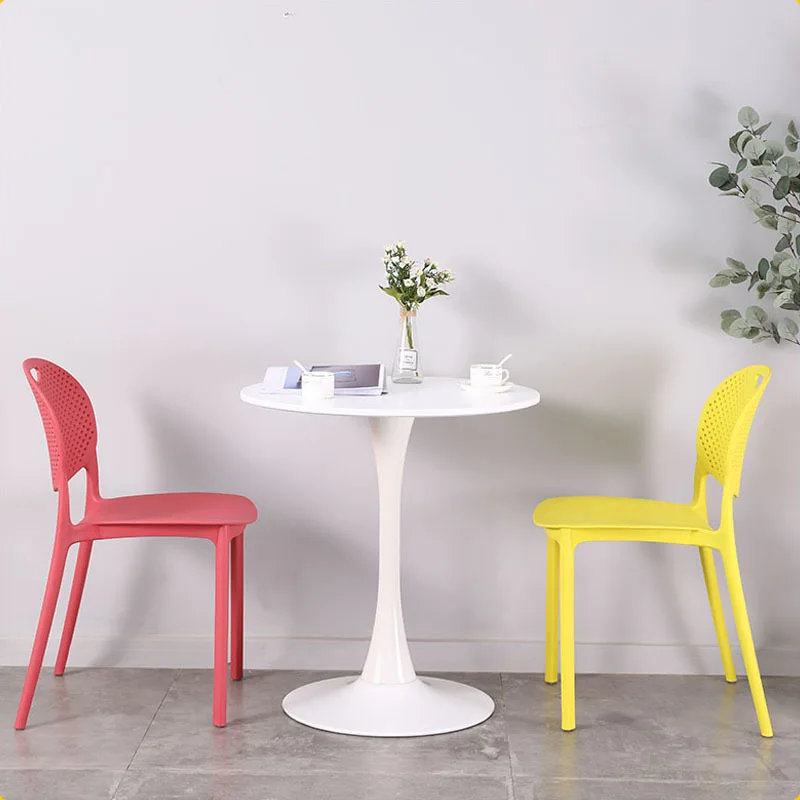 Stackable Hole Back Polypropylene Plastic Dining Chair Restaurant Pp