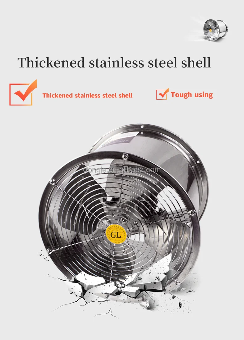 Large Airflow Axial Fan, 500mm, Aluminum - detail 8