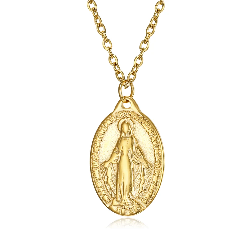 Virgin Mary Necklace, Miraculous Medals Catholic, Virgin Mary Charms