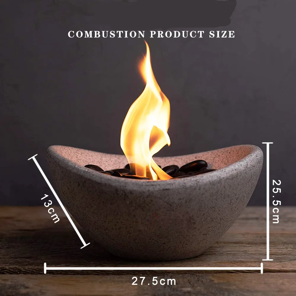 Vizayo Tabletop Fire Pit Indoor Outdoor Ventless Table Top Fire Pit