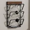 Black walnut wood - three-tiered pot lid holder - gunmetal ash