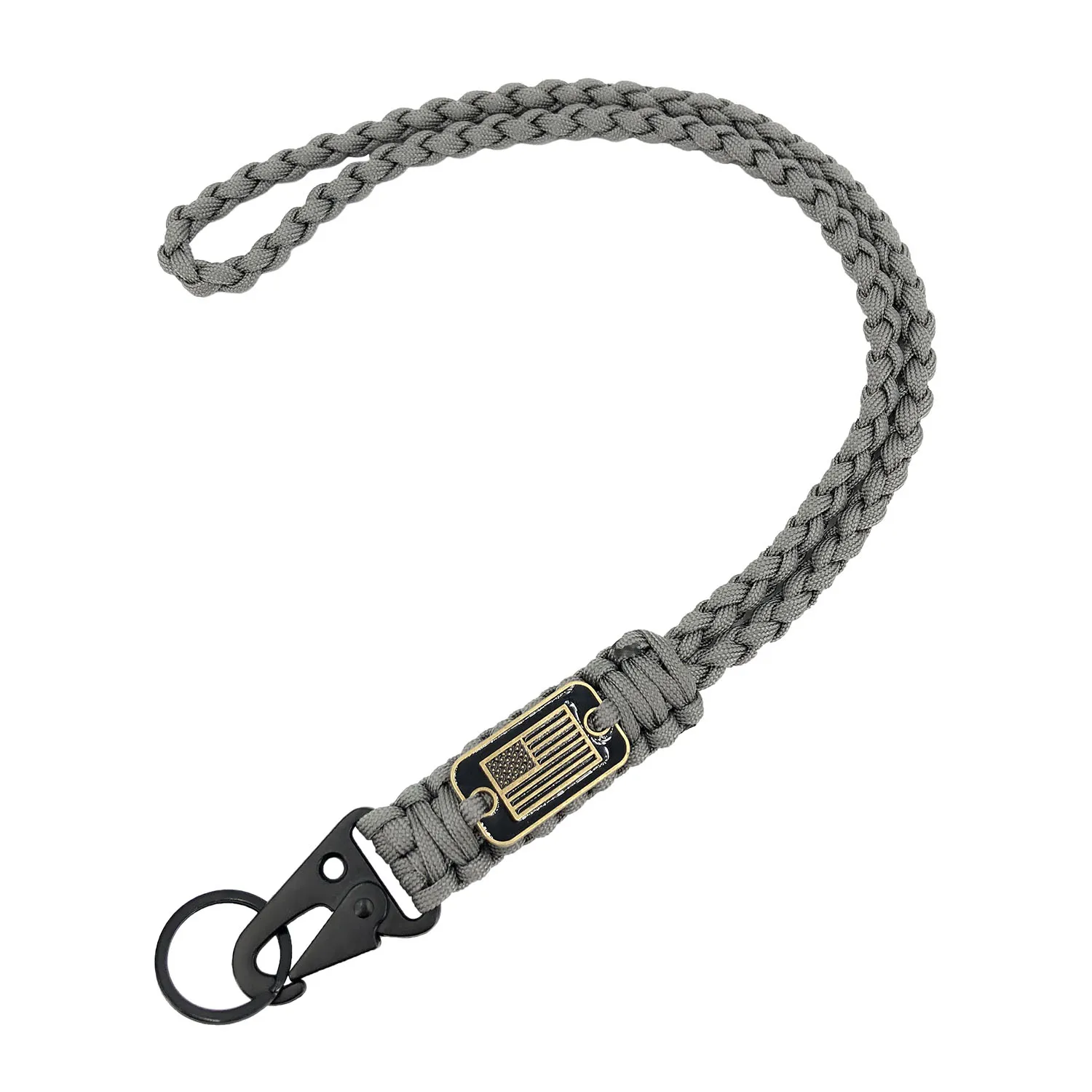 Factory Direct Sale Handmade Custom Flag Paracord Lanyard Paracord Keychain