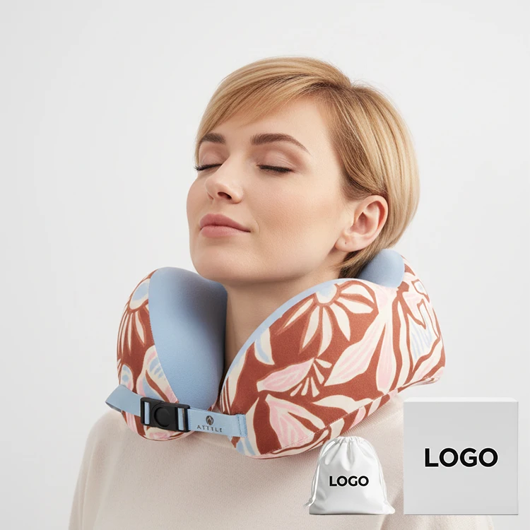 Cuscino da Viaggio a Forma di U con Logo Personalizzato e Schiuma con Memoria Lavabile per il Supporto del collo in Auto