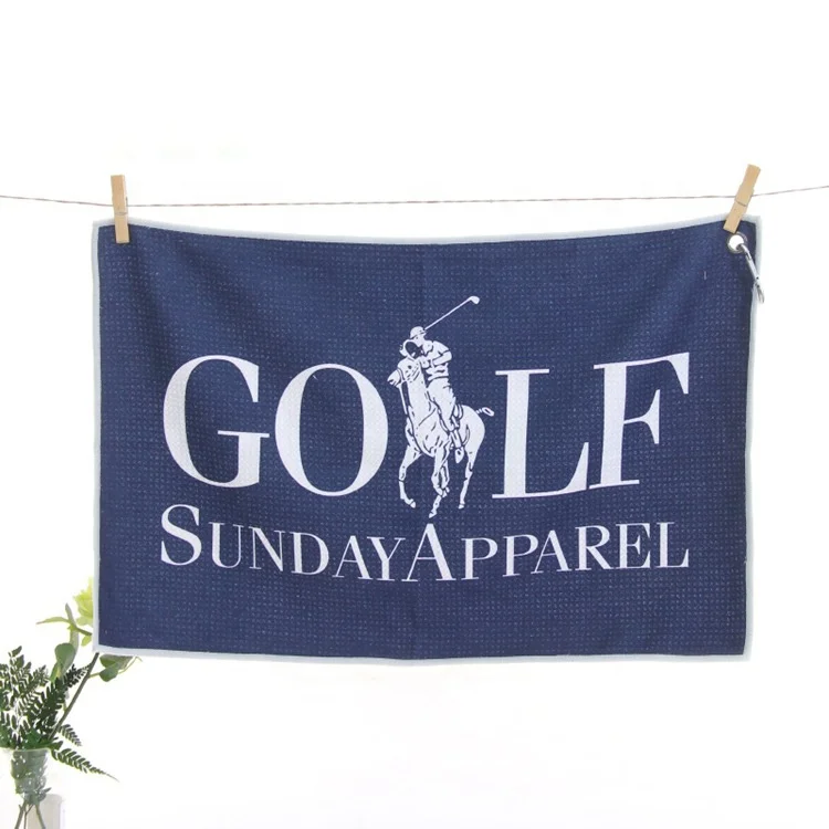 Microfiber Waffle Golf Ball Towels Cleaning Towel Custom Logo Golf Accessories Sublimation Golf Towels With Grommet and Hook manufacture