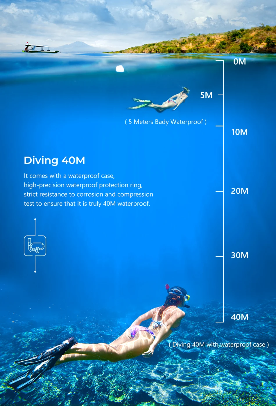 
 Keelead K80 4K 60FPS 20MP 2,0 сенсорный ЖК-экран EIS двойной экран Wi-Fi Веб-камера водонепроницаемый шлем спортивная видеокамера K80 Экшн-камера  