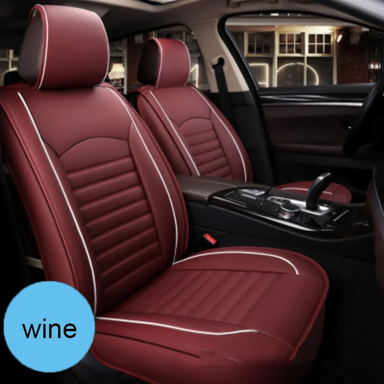 New Arrival Universal Luxury Custom Pu Leather 5d Full Set 5 Car Seat