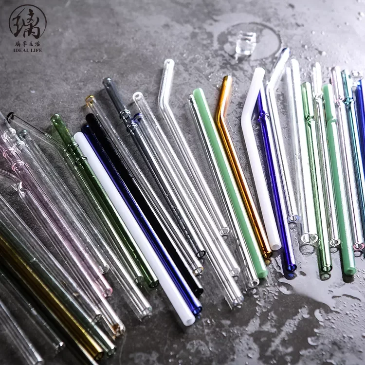 Wholesale Custom Reusable Straight Curved Borosilicate Crystal Glass  Drinking Straw - China Straw and Glass Straws price