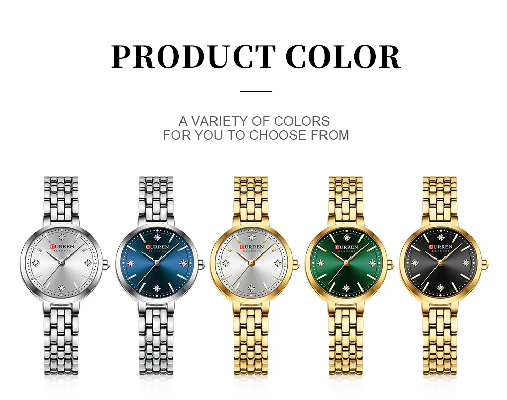 Curren 9106 Fashion Golden Quartz Wristwatch Stainless Steel Waterproof Women's Watches Original Luxury Ladies Watch for Women