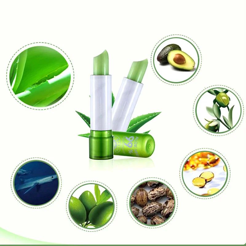 PNF Color Changing Magic Aloe Lip Stick Plant Moisturizing Aloe Vera Lipstick