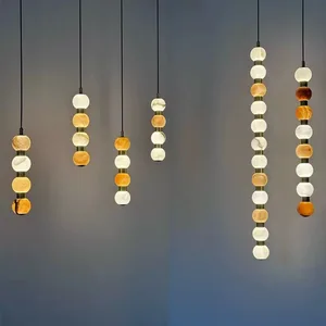 Modern Simple Luxury Spanish Natural Marble Chandelier Custom Lamps for Hotel Sales Office Living Room Bedroom Bedside AC