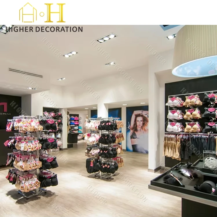 Custom Underwear and Bra Display Fixtures Store Standing Sexy Lingerie  Display Rack for Underwear Shop Decoration
