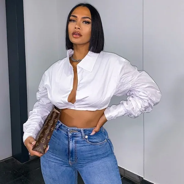 Blusa Blanca Fruncida - El Rebujo