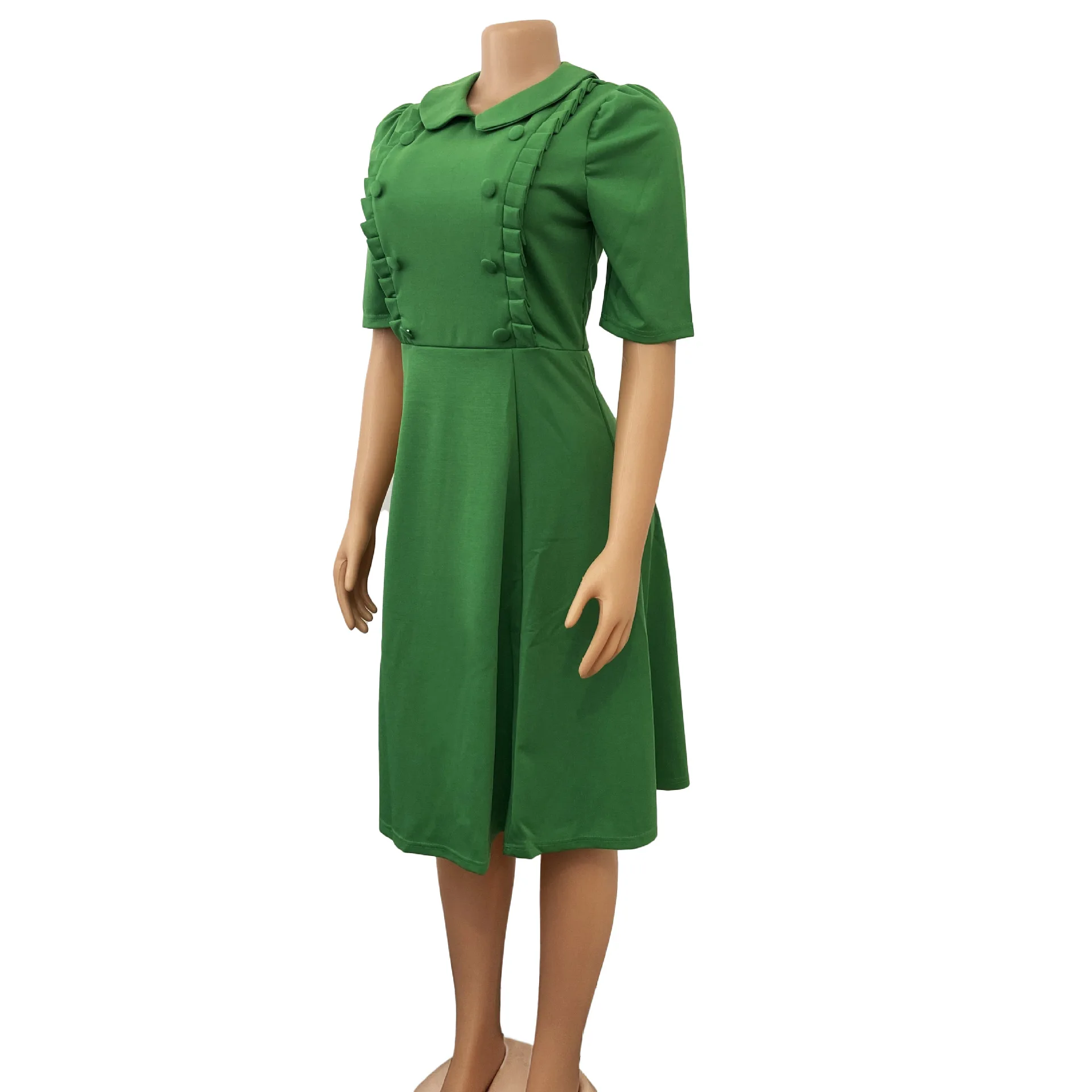 green emerald velvet dress Alice + Ames The Peter Pan Ballet Dress in Emerald