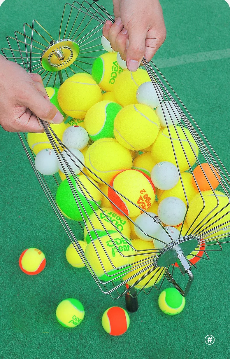 Customs Professional Portable Tennis Ball Picker Telescopic Handle Collector Training Equipment supplier