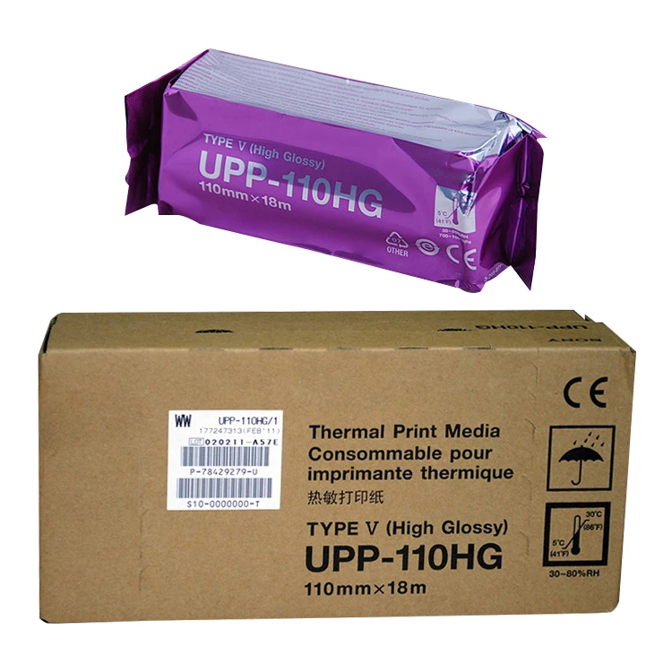 Original High Glossy Type V 110x18m Video Print UPP-110HG Ultrasound Thermal Paper for Sony Printer
