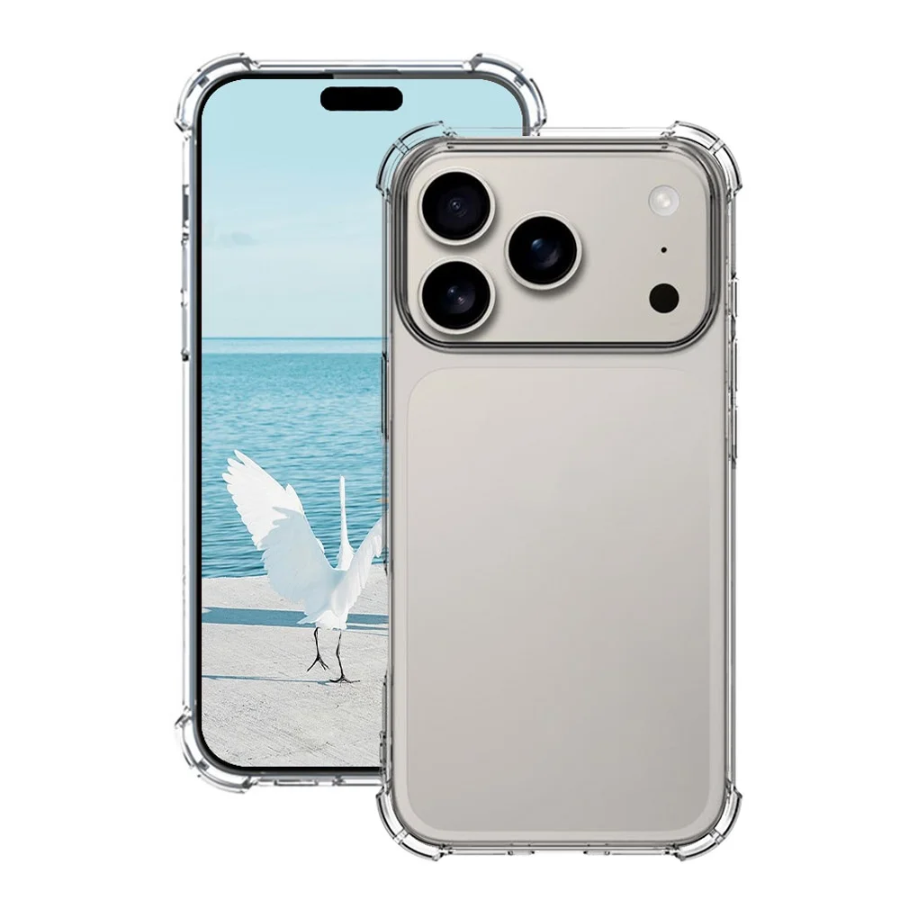 product luxury transparent tpu phone case for iphone 17 pro max air 15 pro max airbags anti shockproof  design mobile phone accessory-8
