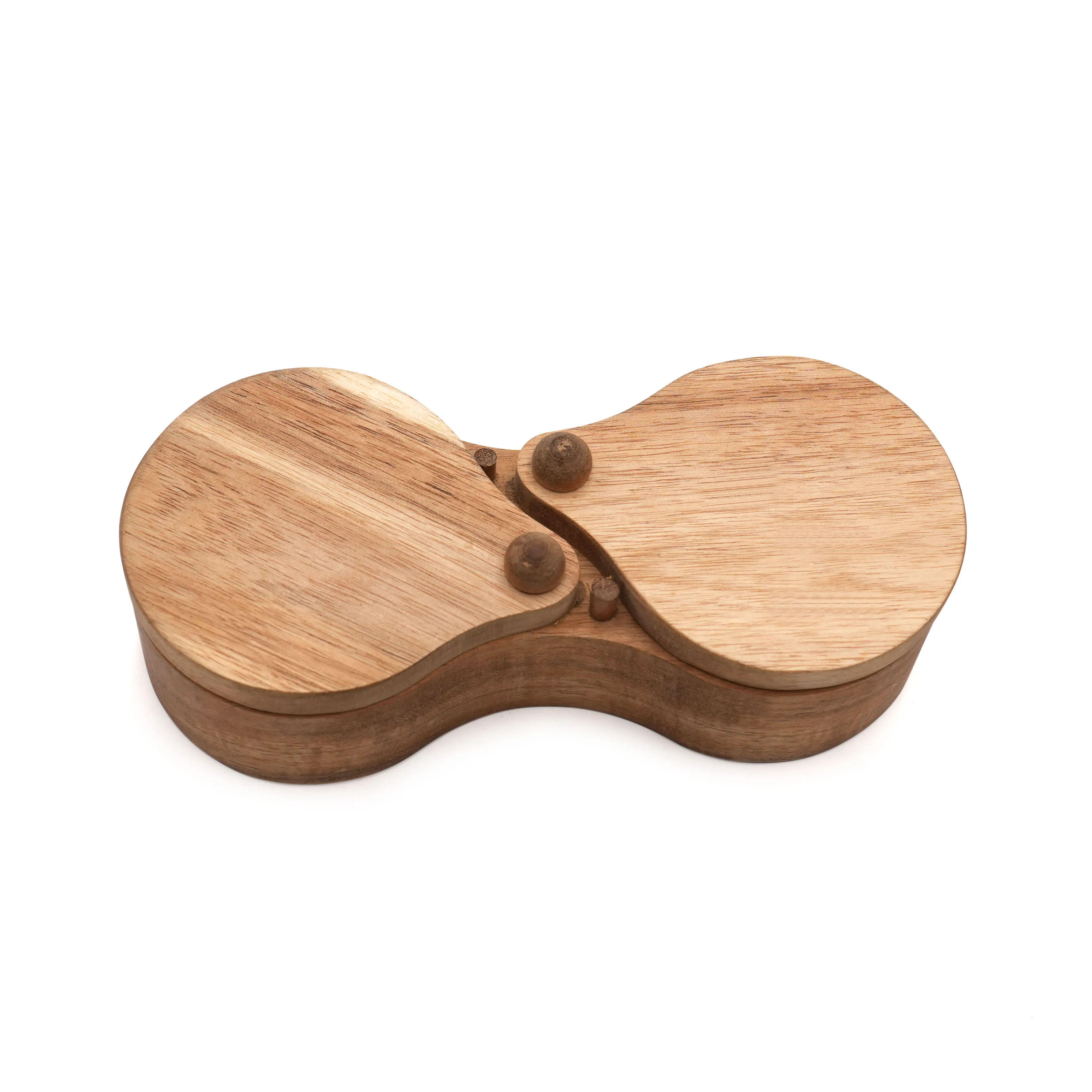 Vgvgaj Scatola di sale con coperchio girevole, in legno di acacia, contenitore per sale da cucina, contenitore rotondo per sale da cucina, per condimenti di pepe, sale da bagno, sale marino