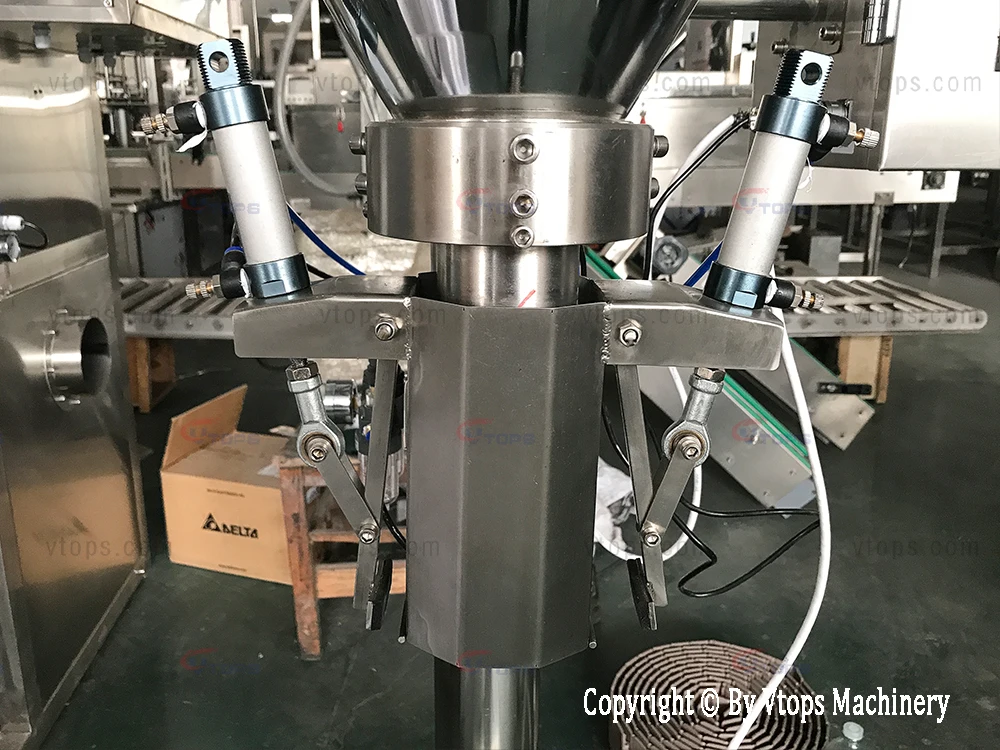 Полуавтоматическая машина для наполнения порошка шнеком с зажимом и удерживающим устройством