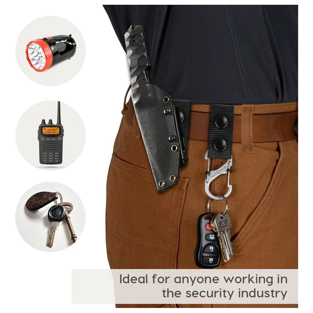 Comfortable Duty Belt Keeper with Double Snaps for Outdoor Sports Fixing Wide Security Tactical Belt