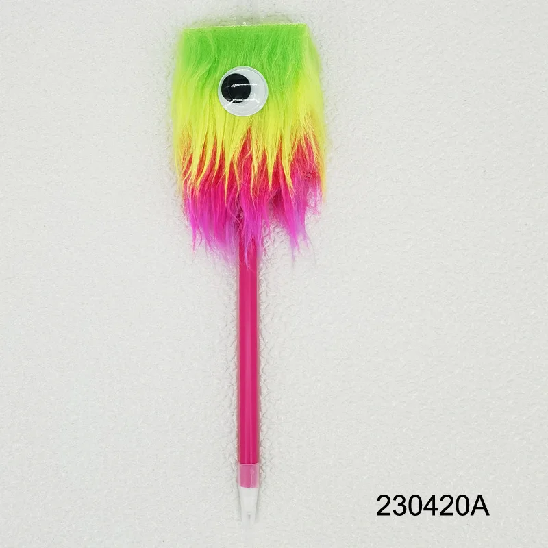 Wholesale Dark tie Halloween plush eyes Monster Ghost Festival ballpoint pen craft pen Felt cloth pen