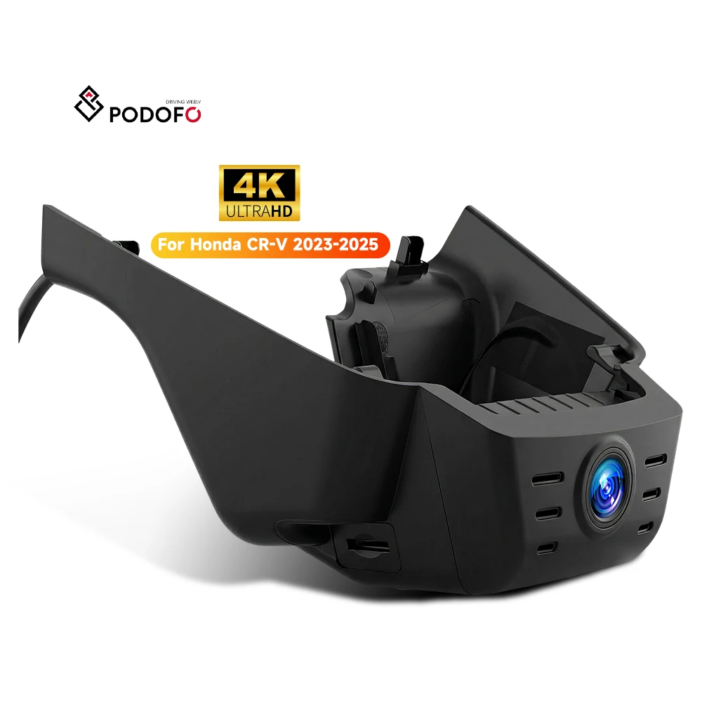 Podofo for Honda CR-V 2023-2025 4K Hidden Car Black Box Dash Cam 2160P Video WiFi Plug & Play Loop Recording G-Sensor Wholesale L6005