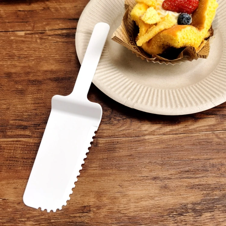 CPLA High Quality Biodegradable 100% Compostable BPI Certified Strong Flexibility Disposable CPLA Cake Cutting Knife