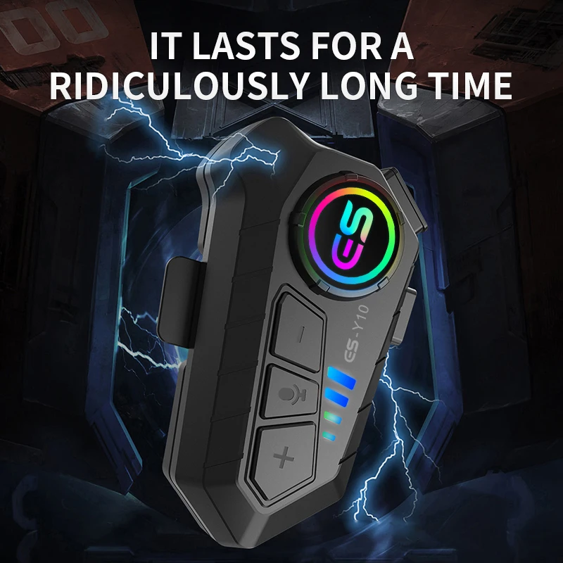 Auricolare Bluetooth Per Casco Moto - Wireless 5.3, Impermeabile IPX67, Batteria 1200mAh, Con Microfono - Foto 11