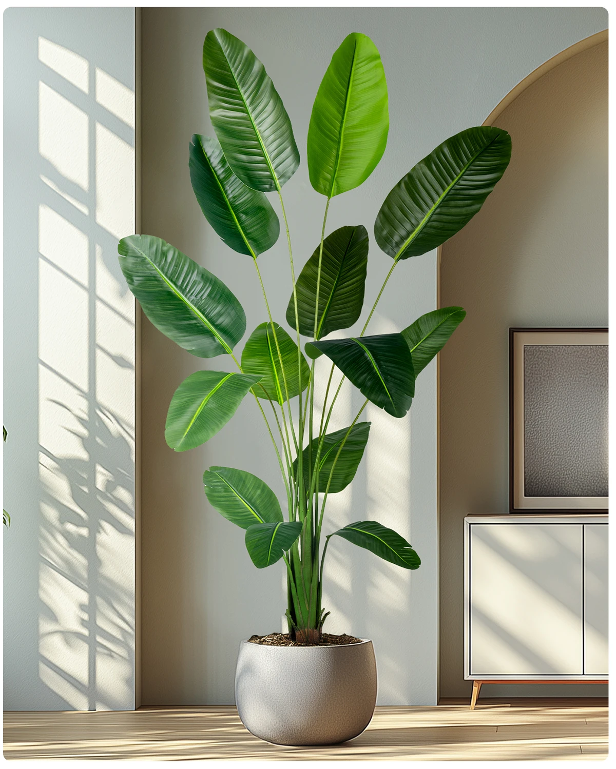 product artificial plants travelers banana palm trees indoor decorative faux plants home hotel garden decor-16