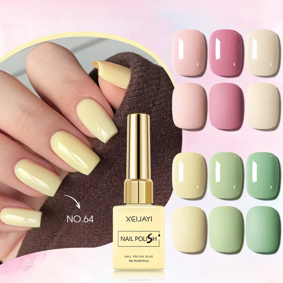 2025 Spring Summer Macaron 6 Colors Set Nail Polish Gel
