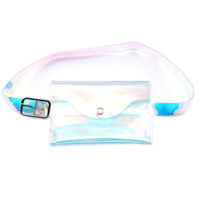 Низкая цена, горячая Распродажа 2019, голографическая прозрачная пляжная сумка из ПВХ для конфет, Пляжная поясная сумка для бега