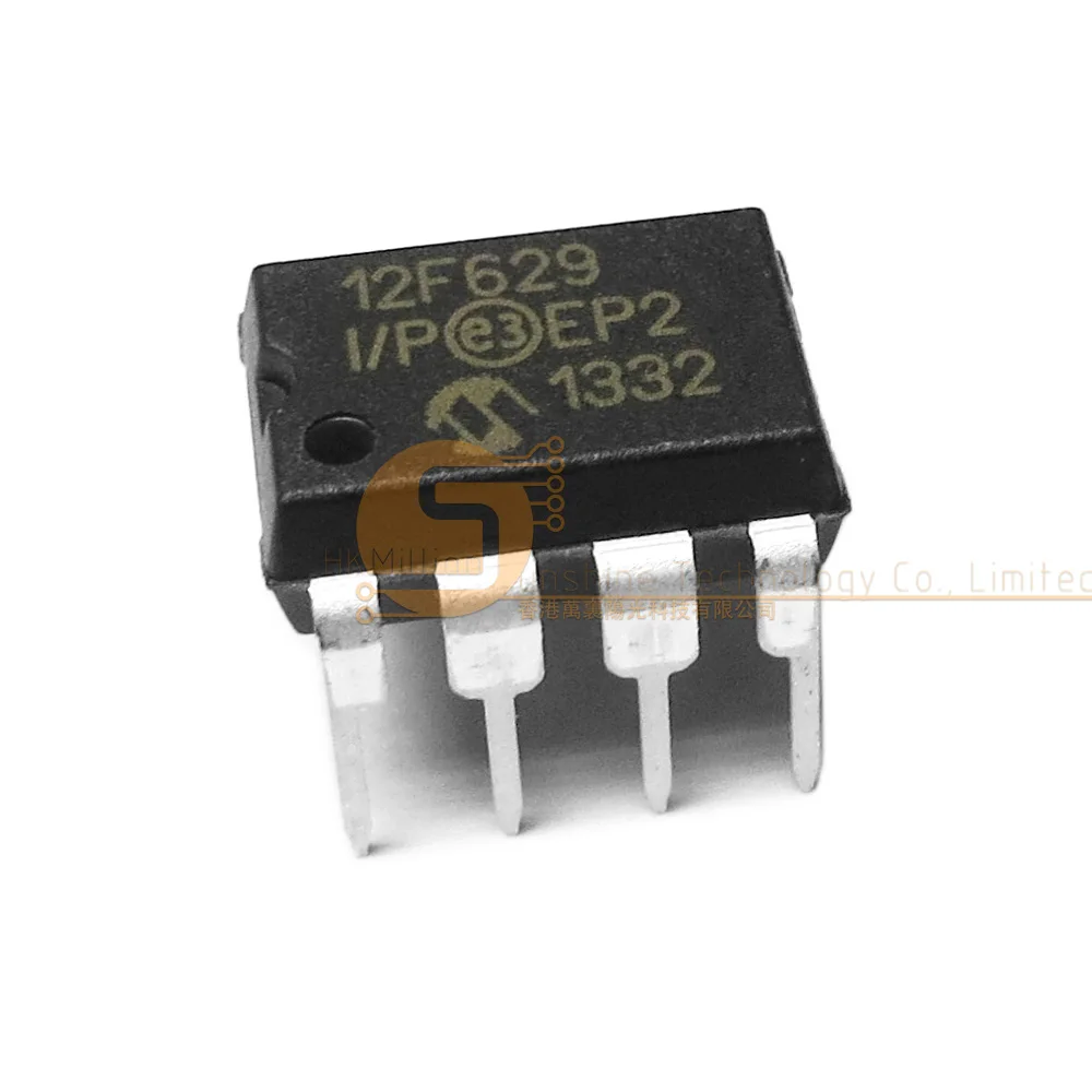 Microcontrolador PIC12F629-I/P DIP-8 de 8 bits con memoria Flash para sistemas de control embebidos