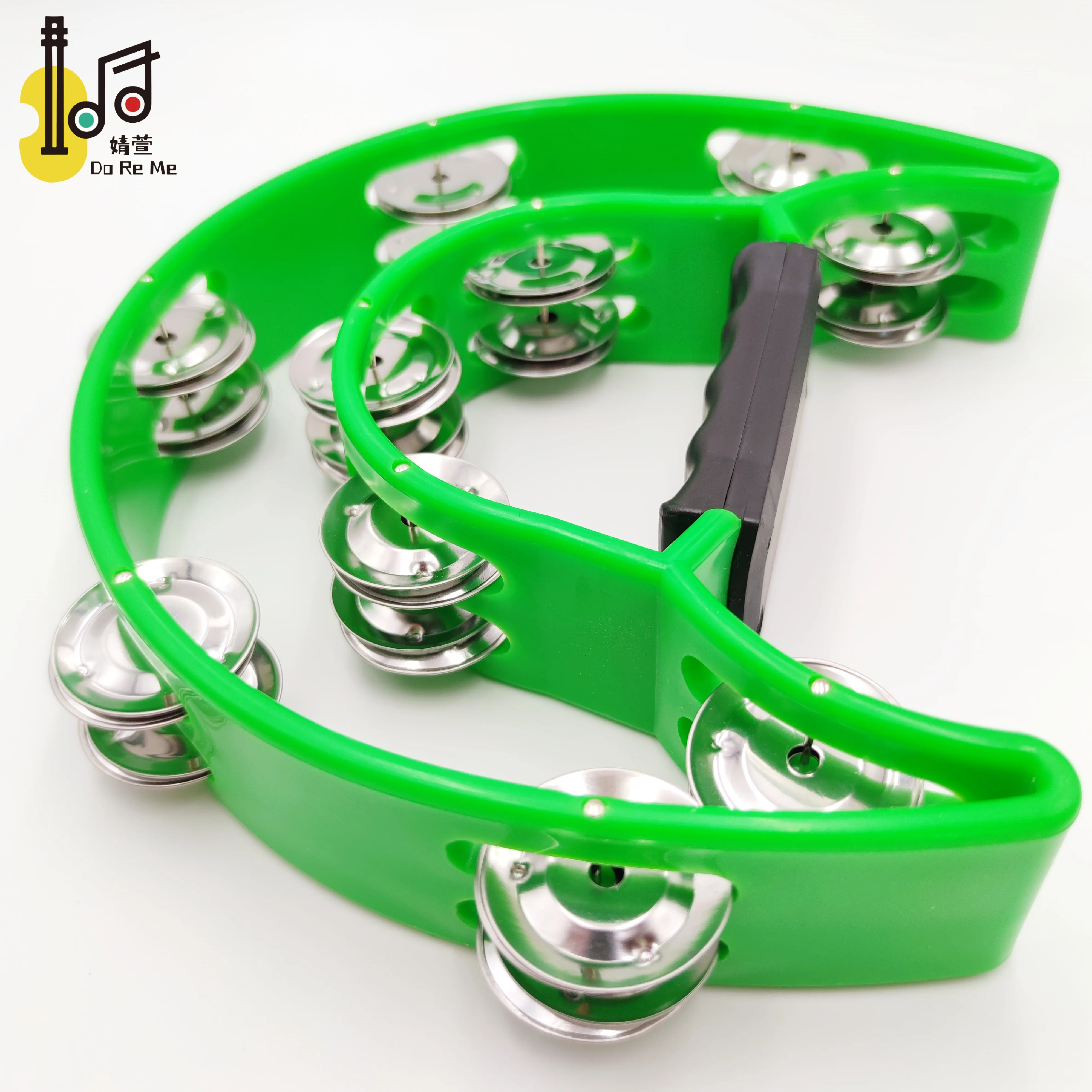⑪ 緑華 様 tambourine 2023 Hot Sell Double Row Half Moon Montessori Percussion Toy