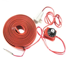 High Temperature 220V 15MM 25MM 30MM 50MM 100W 500W Flexible Silicone Strip Heater Pipe Heating Belt With Temperature Controller