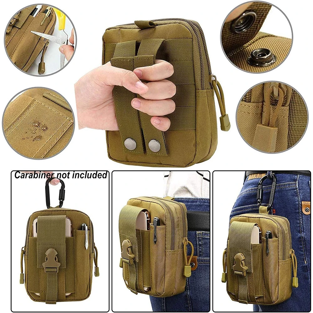 Molle Pouch Belts with Heavy Duty Quick Release Metal Buckle Security Molle Waist Bag Waist Work Tactical Belt