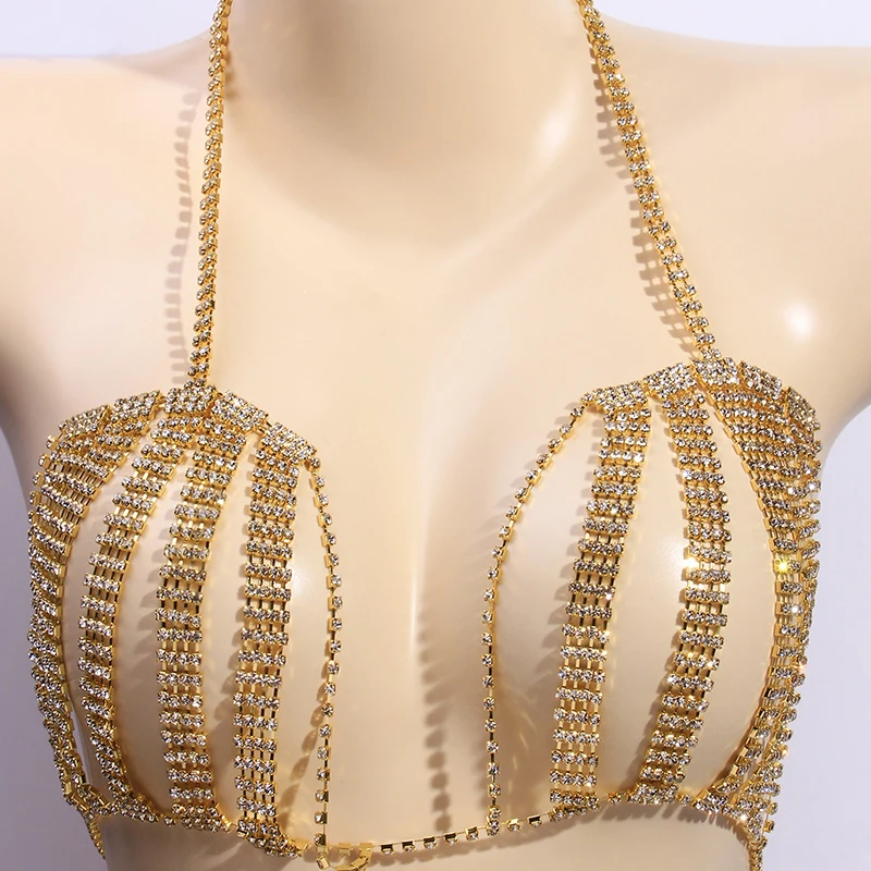 Free Shipping Fashion B669 Women Gold Colour Necklack Body Chains Jewelry  Unique Design Sexy Bra Chains Jewelry 3 Colors - Price history & Review, AliExpress Seller - Yiwu Prince E-Commerce Firm