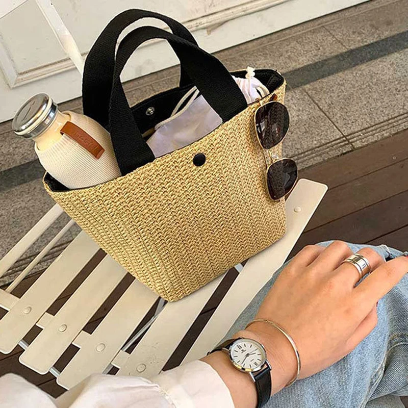 Factory Direct Wholesale Sac a Main Women's Straw Handbags Ladies Tote Bag Summer Beach Bags for Women
