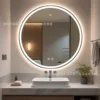 [Gunmetal Frame] Dual Touch Buttons + White Light + Defogging + Stepless Dimming (Adjustable Brightness) [Recommended for Bathrooms]