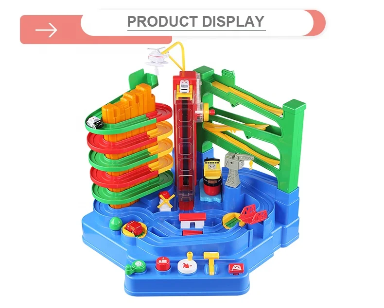 
B/O Забавный слот сборный Поезд Автомобиль Приключения трек игрушка с музыкой 
