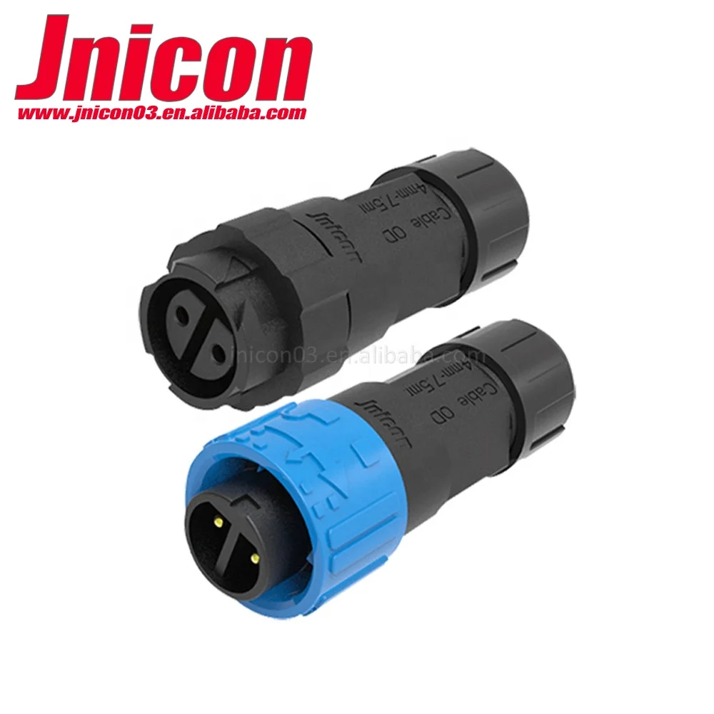 Jnicon M16 Waterproof IP67 Connectors Twist Quick Push Lock 10A Power Signal Connector Electric Wire Cable Connector Panel Mount