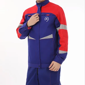 Long Sleeve Anti-Static Breathable Waterproof Fashion Splicing Hi-Visibility Safety Workwear Jacket Pant Railway Worker Uniform